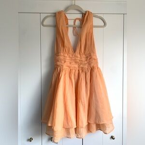 Abercrombie & Fitch Womens Flirty Drama‎ Mini Dress Orange Small SP